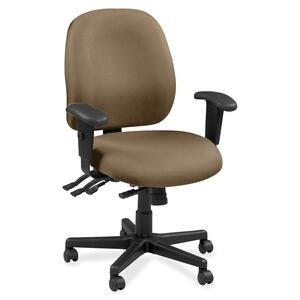 Eurotech 4x4 49802A Task Chair - Khaki Leather Seat - Khaki Leather Back - 5-star Base - 1 Each