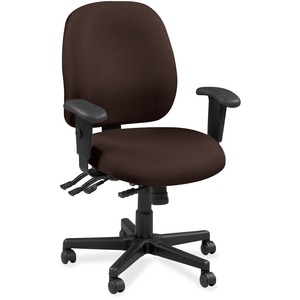Eurotech+4x4+49802A+Task+Chair+-+Chocolate+Leather+Seat+-+Chocolate+Leather+Back+-+5-star+Base+-+1+Each