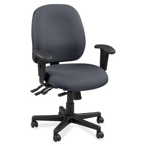Eurotech 4x4 49802A Task Chair - Chambray Leather Seat - Chambray Leather Back - 5-star Base - 1 Each