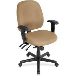 Eurotech+4x4+Task+Chair+-+Beige+Fabric+Seat+-+Beige+Fabric+Back+-+Black+Frame+-+5-star+Base+-+1+Each