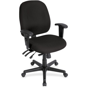 Eurotech+4x4+Task+Chair+-+Black+Fabric+Seat+-+Black+Fabric+Back+-+5-star+Base+-+1+Each