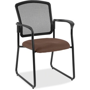 Eurotech Dakota 2 7055SB Guest Chair - Plum Fabric Seat - Steel Frame - 1 Each
