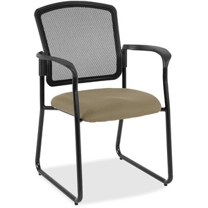 Eurotech Dakota 2 7055SB Guest Chair - Latte Fabric Seat - Steel Frame - 1 Each