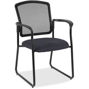 Eurotech Dakota 2 Sled Base Guest Chair - Azurean Fabric Seat - Steel Frame - 1 Each