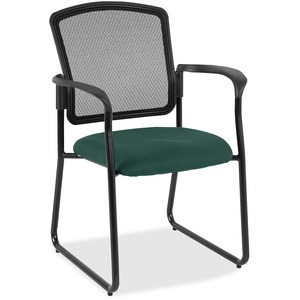 Eurotech Dakota 2 Sled Base Guest Chair - Chive Fabric Seat - Steel Frame - 1 Each