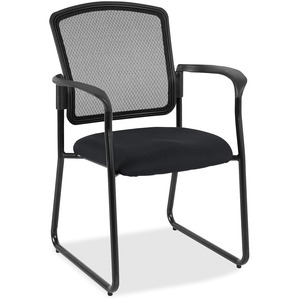 Eurotech Dakota 2 7055SB Guest Chair - Onyx Fabric Seat - Steel Frame - 1 Each