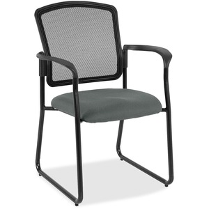 Eurotech Dakota 2 7055SB Guest Chair - Fog Fabric Seat - Steel Frame - 1 Each