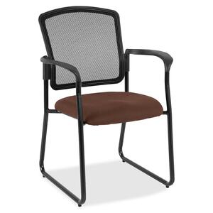 Eurotech Dakota 2 Sled Base Guest Chair - Amber Fabric Seat - Steel Frame - 1 Each