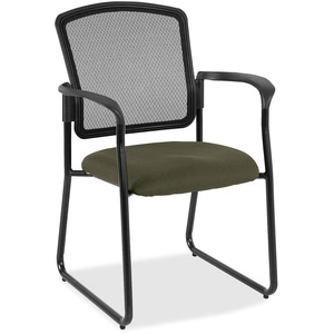 Eurotech Dakota 2 7055SB Guest Chair - Fern Fabric Seat - Steel Frame - 1 Each
