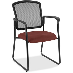 Eurotech Dakota 2 7055SB Guest Chair - Cordovan Fabric Seat - Steel Frame - 1 Each