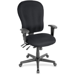 Eurotech+4x4+XL+FM4080+High+Back+Executive+Chair+-+Onyx+Fabric+Seat+-+Onyx+Fabric+Back+-+5-star+Base+-+1+Each