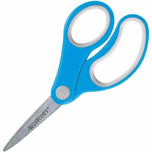 Westcott+Soft+Handle+5%26quot%3B+Pointed+Kids+Value+Scissors+-+5%26quot%3B+Overall+Length+-+Left%2FRight+-+Stainless+Steel+-+Pointed+Tip+-+Assorted+-+1+Each