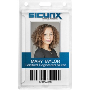 SICURIX+Rigid+PC+ID+Badge+Dispensers+with+Thumb+Slot+-+Vertical+-+Support+2.50%26quot%3B+x+3.50%26quot%3B+Media+-+Vertical+-+Polycarbonate+-+25+%2F+Pack+-+Clear