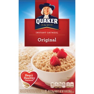 Quaker Oats Instant Oatmeal - Original - Packet - 11.80 oz - 12 / Box