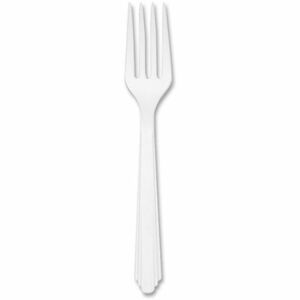 SKILCRAFT%C2%AE+Type+III+Premium+Forks+-+Fork+-+Fork+-+Breakroom+-+Plastic+-+White+-+100+%2F+Pack