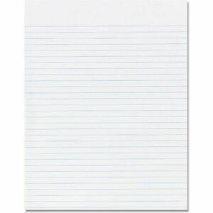 SKILCRAFT%C2%AE+Writing+Pads+-+100+Sheets+-+Glue+-+Ruled+Margin+-+16+lb+Basis+Weight+-+Letter+-+8+1%2F2%26quot%3B+x+11%26quot%3B+Sheet+Size+-+White+Paper+-+Back+Board+-+1+Dozen