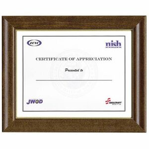 SKILCRAFT%C2%AE+Style+C+Walnut+Frame+-+8%26quot%3B+x+10%26quot%3B+Frame+Size+-+Vertical%2C+Horizontal+-+Satin+-+Hanger+-+Wood+-+Walnut+-+12+%2F+Box