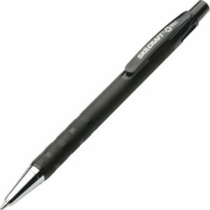 SKILCRAFT%C2%AE+Rubberized+Ballpoint+Pens+-+Medium+Pen+Point+-+Refillable+-+Retractable+-+Black+Ink+-+Rubberized+Barrel+-+1+Dozen