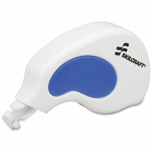 SKILCRAFT%C2%AE+Correction+Tape+-+32.81+ft+Tape+Length+-+1+Line%28s%29+-+White+Tape+-+Film-based%2C+Easy+to+Use%2C+Smooth%2C+Quick+Drying%2C+Non-refillable+-+White+-+Resin+-+1+%2F+Each