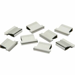 SKILCRAFT%C2%AE+Clam+Clip+Dispenser+Refills+-+Small+-+for+Paper+-+Stainless+Steel+-+Stainless+Steel+-+50+%2F+Box