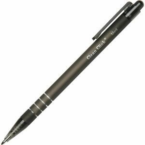 SKILCRAFT%C2%AE+Clean+Click+Ballpoint+Pens+-+Medium+Pen+Point+-+Retractable+-+Black+Ink+-+Rubberized+Barrel+-+1+Dozen