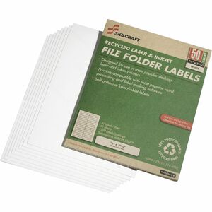 SKILCRAFT%C2%AE+Recycled+File+Folder+Labels+-+21%2F32%26quot%3B+Width+x+3+7%2F16%26quot%3B+Length+-+Inkjet%2C+Laser+-+White+-+Chlorine-free%2C+Environmentally+Friendly%2C+Lignin-free%2C+Non-yellowing+-+30+%2F+Sheet+-+1500+Total+Label%28s%29+-+1500+%2F+Box
