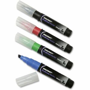 SKILCRAFT%C2%AE+Dry+Erase+Markers+-+Chisel+Marker+Point+-+Erasable+-+Blue%2C+Black%2C+Red%2C+Green+Ink+-+4+%2F+Set