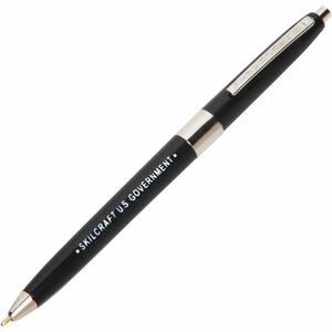 SKILCRAFT%C2%AE+U.S.+Government+Ballpoint+Pen+-+Medium%2C+0.7+mm+Pen+Point+-+Refillable+-+Retractable+-+Black+Ink+-+Black+Barrel+-+1+Dozen