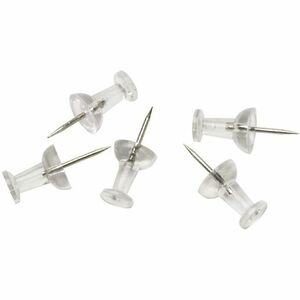 SKILCRAFT%C2%AE+Pushpins+-+0.9%26quot%3B+Length+-+for+Notes%2C+Reminder+-+Rust+Resistant+-+Clear+-+Plastic%2C+Steel+-+100+%2F+Box