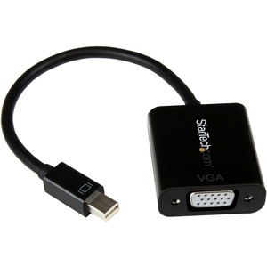 StarTech.com Mini DisplayPort to VGA Adapter - DisplayPort 1.2 - 1080p - Thunderbolt to VGA Monitor Adapter - Mini DP to VGA - Connect a Mini DisplayPort 1.2-equipped PC or Mac® to a VGA Monitor or Projector - Comparable to 0A36536 & 332-2270 - Mini DisplayPort to VGA - Mini DP to VGA Cable - mDP to VGA Adapter Converter - Mini DisplayPort 1.2 to VGA Video Converter