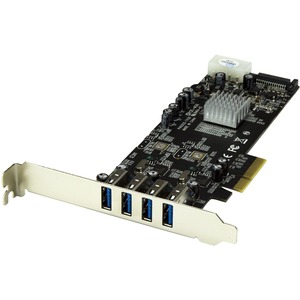 StarTech.com 4 Port PCI Express (PCIe) SuperSpeed USB 3.0 Card Adapter w/ 2 Dedicated 5Gbp