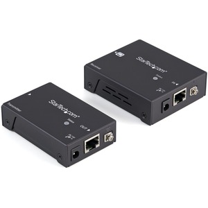 StarTech.com HDMI over CAT5e HDBaseT Extender - Power over Cable - Ultra HD 4K - Extend HDMI up to 330ft over CAT 5e / CAT 6 cable, while using only a single power adapter at either the local or remote end - HDMI Extender Over CAT6 - HDMI over CAT5e - Power Over Cable HDMI Extender - HDMI over CAT5e / CAT6 Ethernet Extender