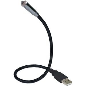 QVS 14 Inches Flexible Black USB LED Notebook Light - LED - USB - Flexible Neck - Black