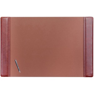 Dacasso+Leather+Side-Rail+Desk+Pad+-+Rectangular+-+38%26quot%3B+Width+x+24%26quot%3B+Depth+-+Velveteen+-+Leatherette+-+Mocha