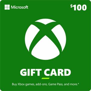 Microsoft $100.00 Xbox Digital Gift Card - 100$