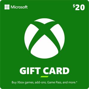 Microsoft $20.00 Xbox Digital Gift Card - 20$