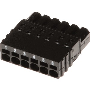 AXIS Connector A 6-pin 2.5 Straight-10 pcs - 10 Pack - 1 x 6-pin Terminal Block Male - TAA