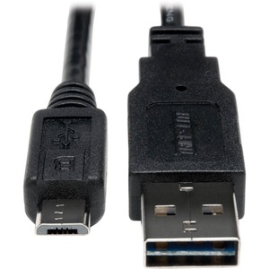 Tripp Lite by Eaton Universal Reversible USB 2.0 Cable (Reversible A to 5Pin Micro B M/M) 1 ft. (0.31 m)