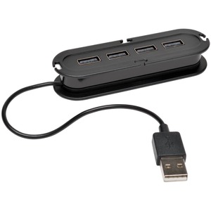 Tripp Lite 4-Port USB 2.0 Hi-Speed Ultra-Mini Hub w/ Cable Compact Mobile - USB - 4 USB Po