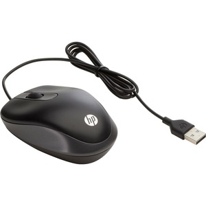 HP USB Travel Mouse - Cable - USB - 1000 dpi - Scroll Wheel - 2 Button(s) - Symmetrical