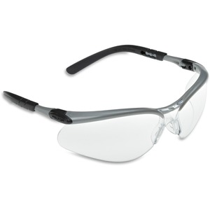 3M Adjustable BX Protective Eyewear - Anti-fog, Adjustable, Comfortable, UV Resistant - Ultraviolet Protection - Polycarbonate Lens - Silver, Black - 1 Each