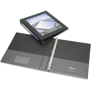 SKILCRAFT%C2%AE+Frame+View+Binders+-+Black%2C+1%26quot%3B+-+1%26quot%3B+Binder+Capacity+-+Letter+-+8+1%2F2%26quot%3B+x+11%26quot%3B+Sheet+Size+-+20+Sheet+Capacity+-+Fastener%28s%29%3A+D-Ring+-+Pocket%28s%29%3A+Internal+-+Black+-+Recycled+-+Easy+Insert+Spine%2C+Lay+Flat%2C+Business+Card+Slit+-+1+Each