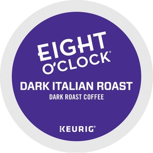 Eight O'Clock K-Cup Dark Italian Roast Coffee - Compatible with Keurig Brewer - Dark - 24 / Box