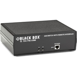 Black Box CAT6 Remotely Controlled Layer 1 A/B Switch, Latching, Ethernet, RS-232 - 1 x Serial Port