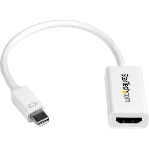 StarTech.com Mini DisplayPort to HDMI Adapter, Active Mini DP to HDMI Video Converter for Monitor/Display, 4K 30Hz, mDP to HDMI Adapter, White