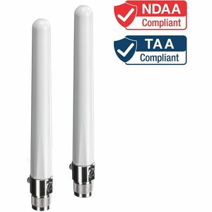 TRENDnet 4/6 dBi Surge Outdoor Dual Band Omni Antenna Kit; Replaceable Surge Protection Fuse; TEW-AO46S