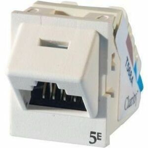 Ortronics Clarity 5E Angled TracJack, T568A/B, 45 Degree, Fog White