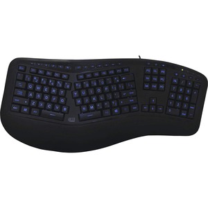 Adesso+Color+Illuminated+Ergonomic+Keyboard