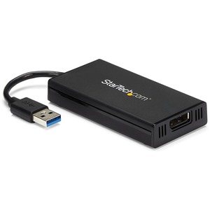 StarTech.com USB 3.0 to 4K DisplayPort External Multi Monitor Video Graphics Adapter - DisplayLink Certified - Ultra HD 4K - Connect an additional DisplayPort monitor to your PC with USB 3.0 technology capable of playback at 4K - External Video Card - USB Video Adapter - 4k Video Card - 4k Support - Dual Display Video Adapter - USB Video Card