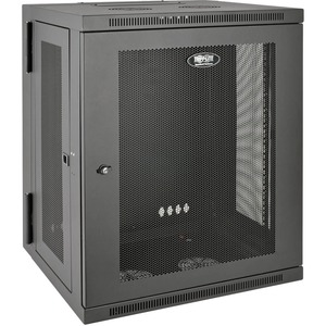 Tripp Lite SmartRack 15U Wall-Mount Rack Enclosure Cabinet - 15U Rack Height x 19" (482.60 mm) Rack Width x 20.50" (520.70 mm) Rack Depth - Wall Mountable - Black - Steel - 102.06 kg Static/Stationary Weight Capacity